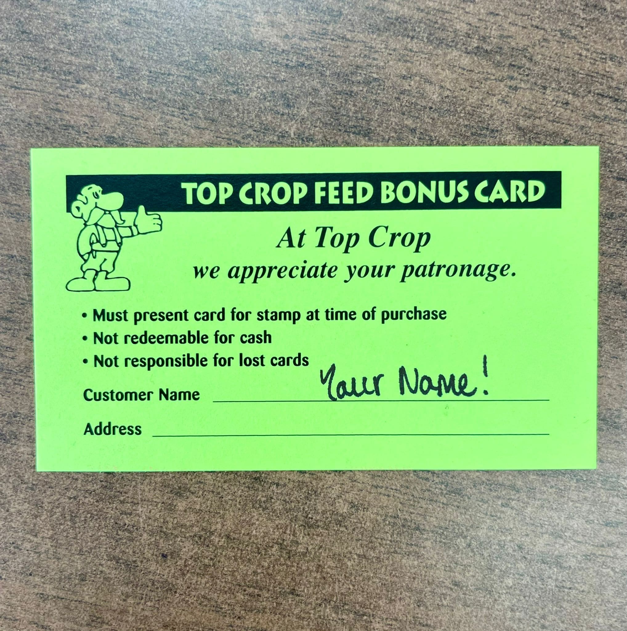 Feed Card Top Crop, Garden Farm & Pet